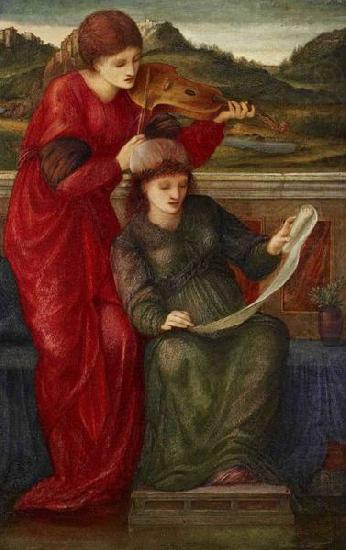 Edward Burne-Jones Music china oil painting image